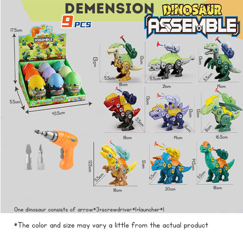 Kid's dinosaur assembly toy DIY hand screwing Puzzle Disassembly Toy Dinosaur model simulation toys