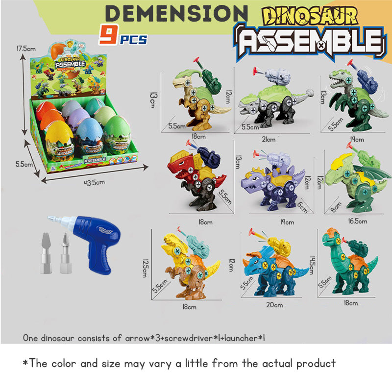 Kid's dinosaur assembly toy DIY hand screwing Puzzle Disassembly Toy Dinosaur model simulation toys