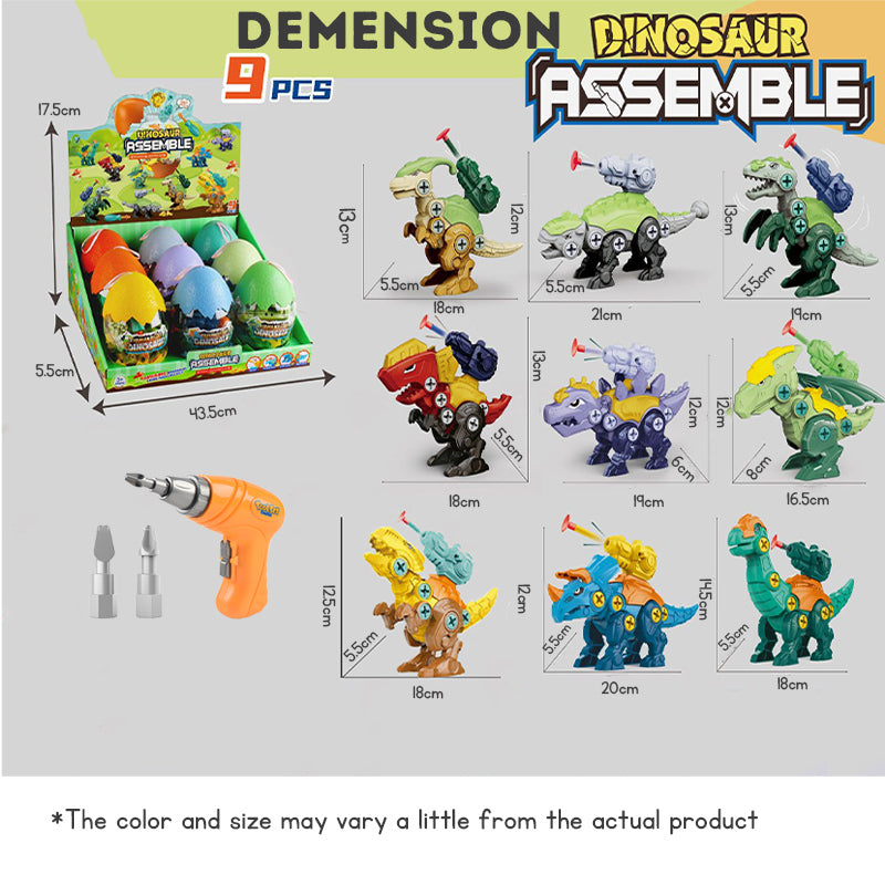 Kid's dinosaur assembly toy DIY hand screwing Puzzle Disassembly Toy Dinosaur model simulation toys