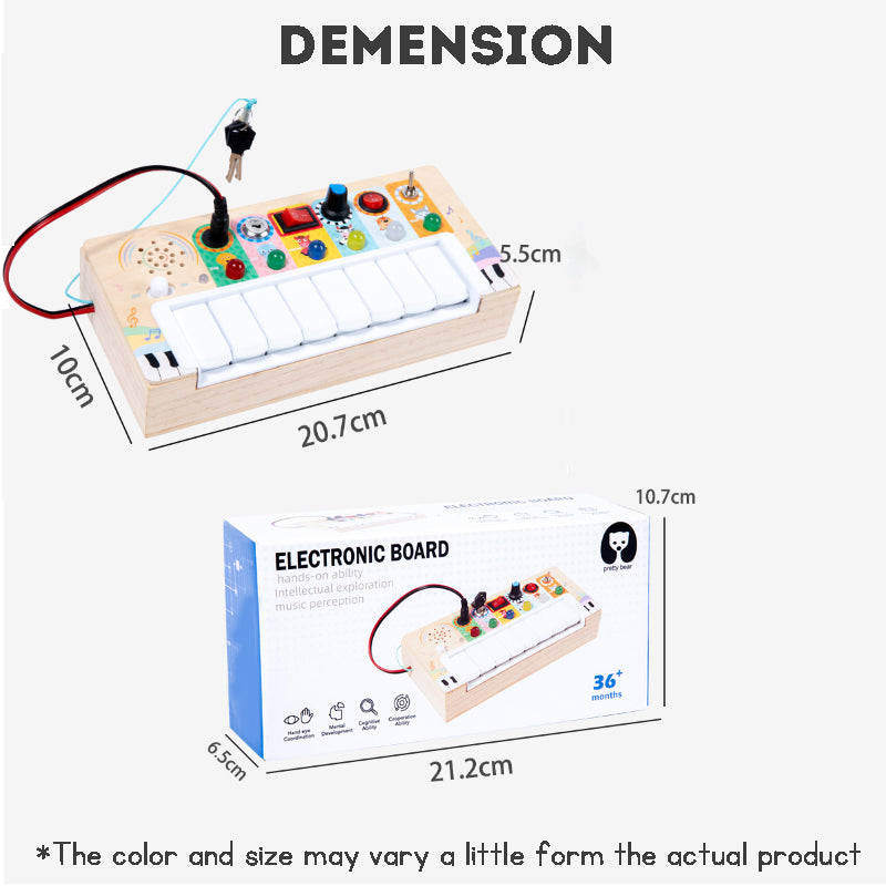 Early Education Wooden LED Switch Light Toy for Children - Enhances Color Recognition and Cognitive Skills