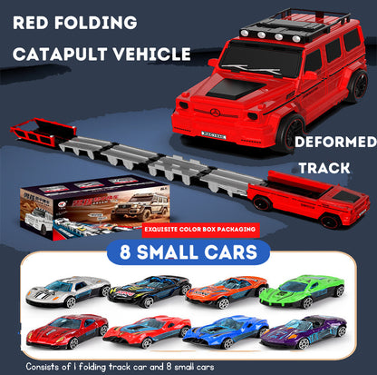 Transforming Track Car Toy with Storage – Kids Transport Car Container Playset | Vehicle Organizer & Racing Fun