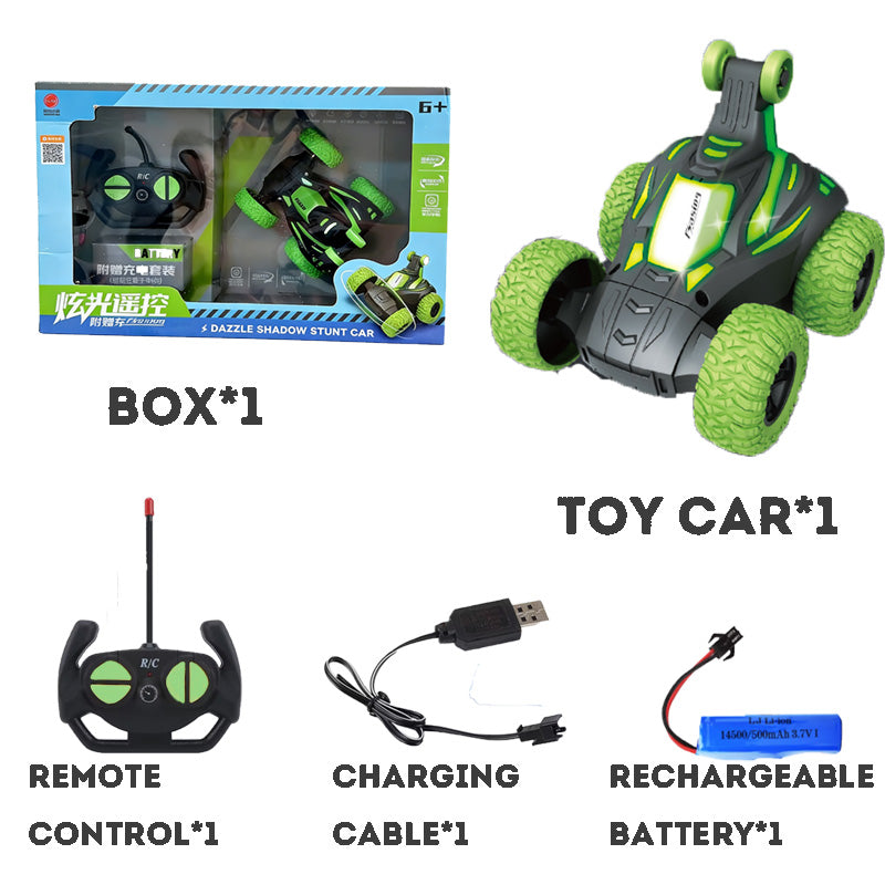 Rechargeable RC Car Stunt Toy for Kids 360° Rotation Flip and Roll Remote Control Car