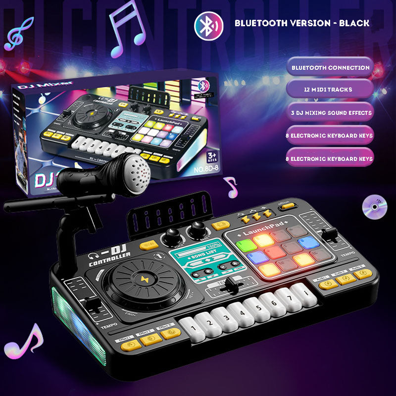 Kid's  Bluetooth DJ Mixer Toy Electronic Keyboard Toy Playing Musical Instrument Microphone Music Toy Instrument Toy