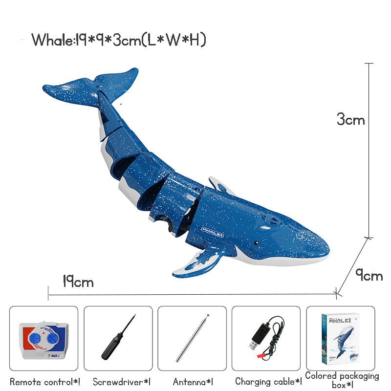 Kid's remote control shark Toy electric toy  rc toy water toy cool lights and water spray gift for boys