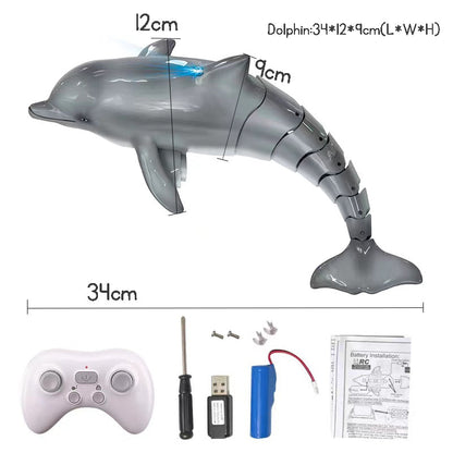 Kid's remote control shark Toy electric toy  rc toy water toy cool lights and water spray gift for boys