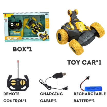 Rechargeable RC Car Stunt Toy for Kids 360° Rotation Flip and Roll Remote Control Car