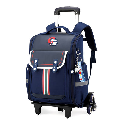 Kids Trolley Backpack Detachable Trolley Bag Luggage School Bag With Wheels