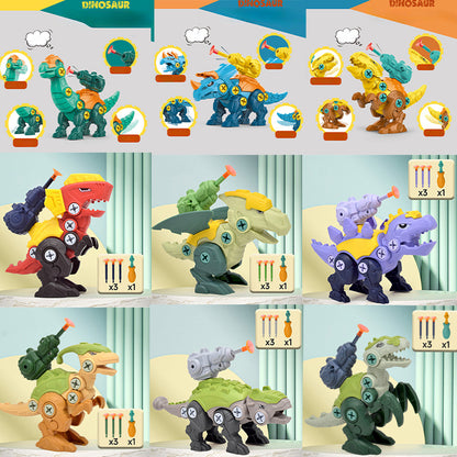 Kid's dinosaur assembly toy DIY hand screwing Puzzle Disassembly Toy Dinosaur model simulation toys