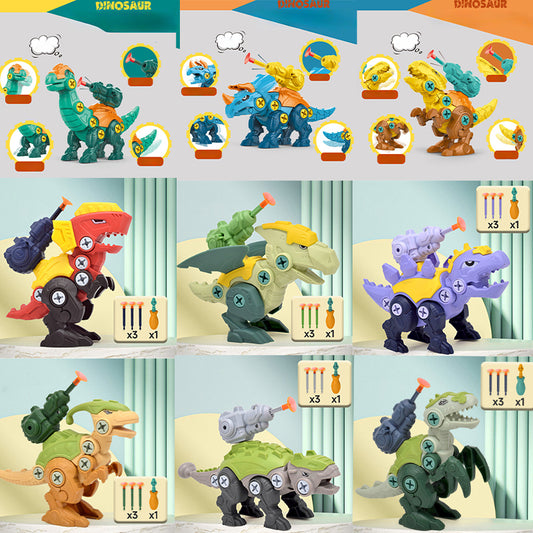 Kid's dinosaur assembly toy DIY hand screwing Puzzle Disassembly Toy Dinosaur model simulation toys