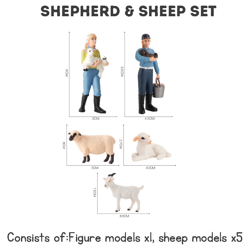 Simulation Poultry Farm Animal Model Pretend Play Farmer Figures Toys Farm Animal Toys For Kids