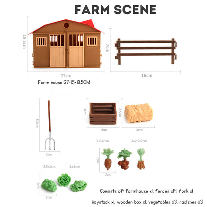 Simulation Poultry Farm Animal Model Pretend Play Farmer Figures Toys Farm Animal Toys For Kids