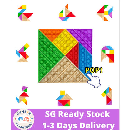 Large Size Tangram Puzzle Pop It Fidget Educational Toys Develop Baby's Creativity SG Local Delivery