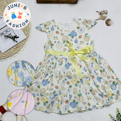 New 2023 Girls' Floral Dress with Straps - Bright and Eye-catching, a Must-have for Summer Days