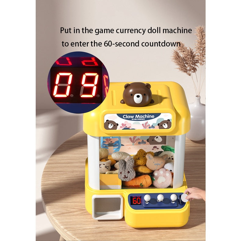 Kids Mini Arcade Grabber- Claw machine Toy Doll Dispenser Crane Toy Great Gift for Birthday & Christmas -with LED Light -Fairy Tale