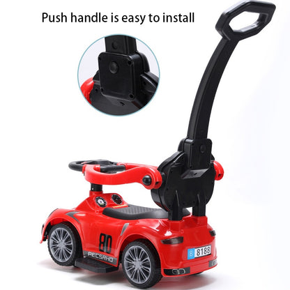 SG Local Delivery Toddler Ride On Pusher Car With Music and Handle Exercises Children's Walking Ability And Legs