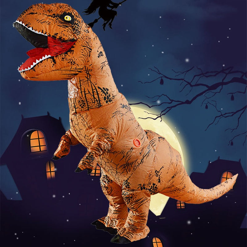 Dinosaur T-rex Halloween Inflatable Costume Giant T-rex Halloween Cosplay Blow Up Suit Fancy Dress