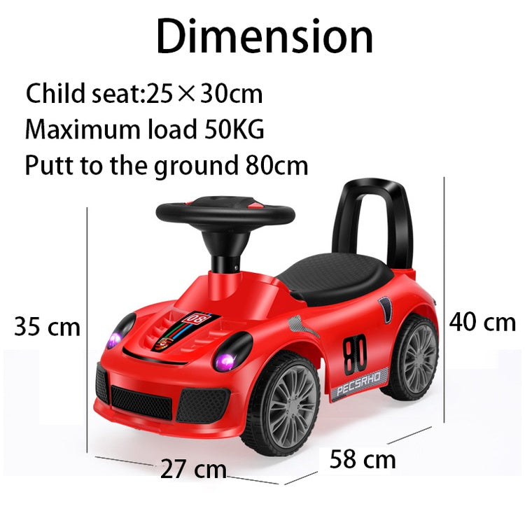 SG Local Delivery Toddler Ride On Pusher Car With Music Exercises Children's Walking Ability And Exercises Legs