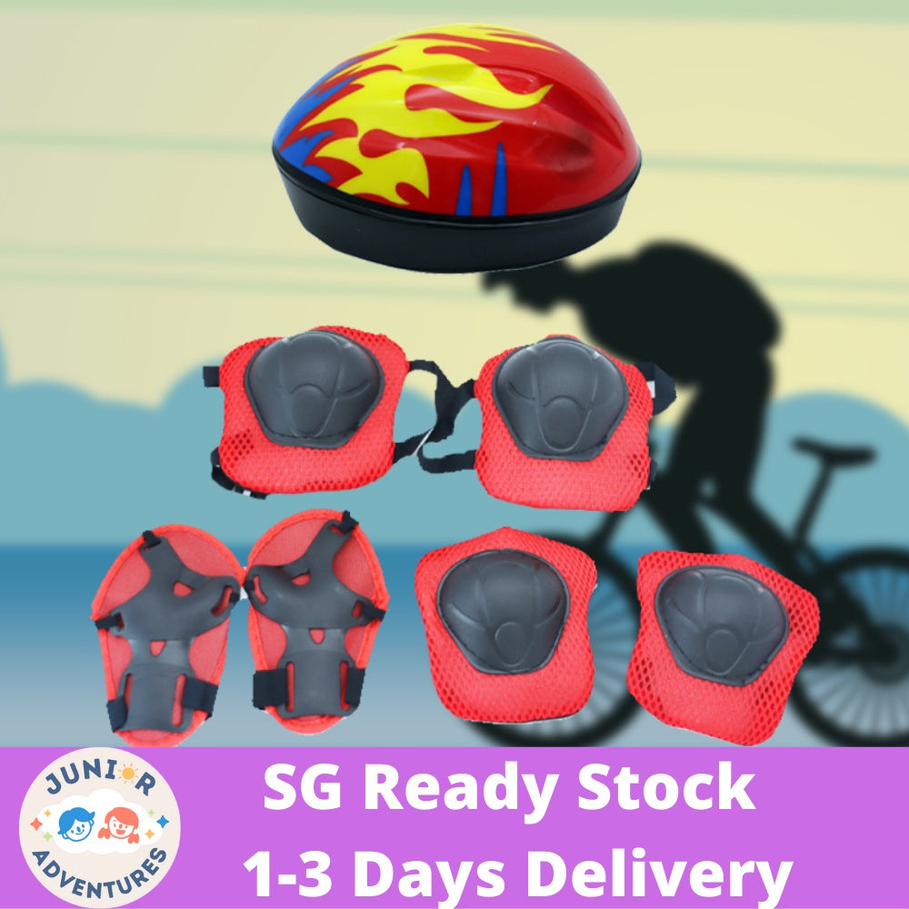 Basic Safety Kids Helmet and Elbow and Knee Guard for Bike Trike and Scooter