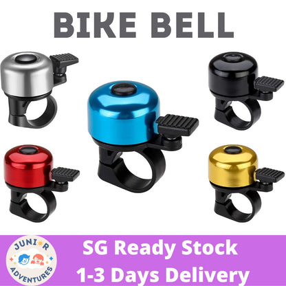 Mini Bike Loud Bell, Bicycle or Tricycle Classic Brass Bell Crisp Horn Easy Install on Bike and Scooter for Kids