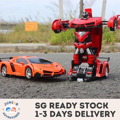 Cool Transformers remote control car with proximity sensor opening and closing is a great gift for children.